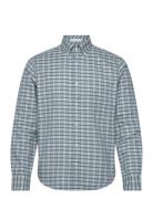 Reg Archive Oxford Check Shirt Tops Shirts Casual Blue GANT