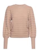 ONLY Onlfaye Life Ls O-Neck Cs Knt Beige