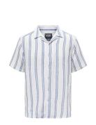 ONLY & SONS Onstrev Life Reg Struc Stripe Ss Shirt Vit