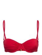 Gina Tricot Ruched Bikini Bra Röd