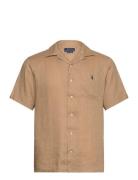 Polo Ralph Lauren Classic Fit Linen Camp Shirt Khaki Green