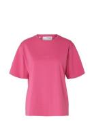 Selected Femme Slflisa Hankie Ss O-Neck Tee Rosa