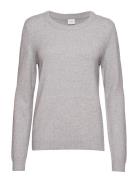 Vila Viril O-Neck L/S Knit Top - Noos Grå