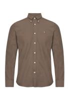 Douglas Shirt-Slim Fit Designers Shirts Casual Brown Morris