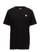 Ace T-Shirt Tops T-shirts Short-sleeved Black Double A By Wood Wood