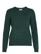 Vila Viril O-Neck L/S Knit Top - Noos Grön