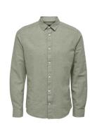 ONLY & SONS Onscaiden Ls Solid Linen Shirt Noos Grön