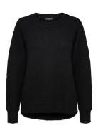 Selected Femme Slflulu Ls Knit O-Neck Noos Svart