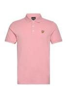Plain Polo Shirt Tops Polos Short-sleeved Pink Lyle & Scott
