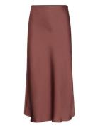 Yaspastella Hw Midi Skirt - Ca Knälång Kjol Brown YAS