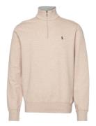 Polo Ralph Lauren Luxury Jersey Quarter-Zip Pullover Kräm