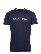 Core Essence Logo Tee M Sport T-shirts Short-sleeved Navy Craft