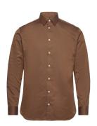 Selected Homme Slhslimethan Shirt Ls Classic Noos Brun