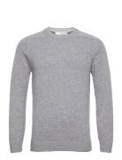 Selected Homme Slhnewcoban Lambs Wool Crew Neck W Noos Grå