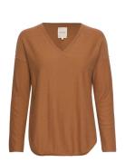 Iliviasapw V-Neck Tops Knitwear Jumpers Brown Part Two
