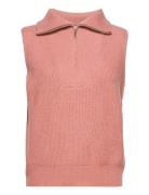 Lena Knitted Vest Vests Knitted Vests Pink Gina Tricot