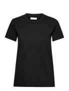 2Nd Pure Tops T-shirts & Tops Short-sleeved Black 2NDDAY