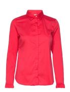 Mattie Flip Shirt Tops Shirts Long-sleeved Red MOS MOSH