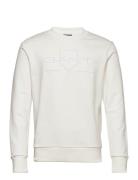 GANT Reg Tonal Shield C-Neck Sweat Vit