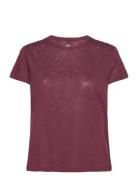 Casall Soft Texture Tee Burgundy