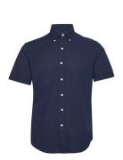 Polo Ralph Lauren Custom Fit Seersucker Shirt Marinblå