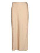 Vila Viellette Hw Long Skirt - Noos Beige