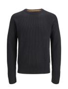 Jack & J S Jjpannel Knit Crew Neck Aw23 Svart