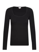 Cayleepw Pu Tops Knitwear Jumpers Black Part Two