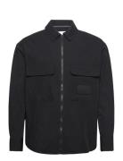 Calvin Klein Jeans Premium Essentials Zip Overshirt Svart