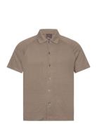 Oscar Jacobson Albin Reg Shirt S-S Brun