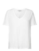 Minus Leti V-Hals T-Shirt Vit