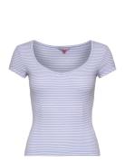 Tommy Jeans Tjw Bby Stripe Ss Top Blå