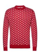 Onsxmas Reg 12 Multi Xmas Crew Knit Tops Knitwear Round Necks Red ONLY...