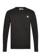 Mel Longsleeve Gots Tops T-shirts Long-sleeved Black Double A By Wood ...