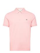 Slim Shield Ss Pique Polo Tops Polos Short-sleeved Pink GANT