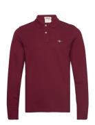 GANT Reg Shield Ls Pique Rugger Burgundy