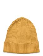Knitted Beanie Basic Rib Accessories Headwear Hats Beanie Yellow Linde...