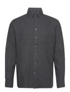 Bs Cotton Casual Modern Fit Shirt Tops Shirts Casual Grey Bruun & Sten...