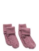 Minymo Baby Rib Sock W. Abs Rosa