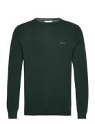 GANT Cotton Pique C-Neck Khaki Green