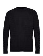 ONLY & SONS Onsmason Reg 5 Cable Crew Knit Marinblå