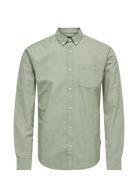 ONLY & SONS Onsremy Ls Reg Wash Oxford Shirt Grön