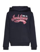 Jack & J S Jjelogo Sweat Hood 2 Col 23/24 Sn Mni Marinblå