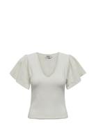 ONLY Onlkendra Ss V-Neck Knt Vit