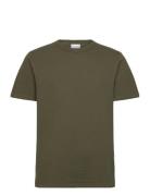 Selected Homme Slhsander Seersucker Ss O-Neck Tee Khaki Green