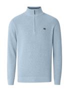 Lexington Clothing Clay Cotton Half-Zip Sweater Blå