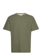 Akkikki S/S Waffle Tee Tops T-shirts Short-sleeved Green Anerkjendt