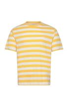 Stripe Ss T-Shirt Tops T-shirts Short-sleeved Yellow GANT