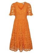 YAS Yaskanikka 2/4 Midi Dress Orange