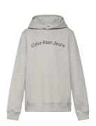 Calvin Klein Inst. Logo Reg. Terry Hoodie Grå